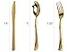 Gold Plastic Knives 600 Pack Dinner Knives, Disposable Cutlery, Heavy Duty Flatware, Plastic Silverware Set for Catering Events, Parties, Dinners, Weddings, Receptions and Everyday Use