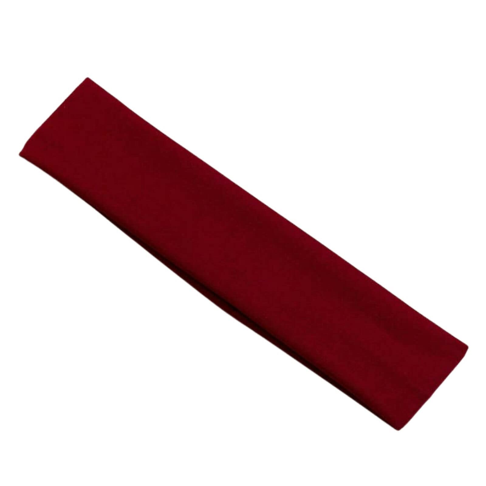 Topkids Accessories Yoga Headband for Women, Hairbands Women, Exercise Band, Womens Cycling, Sweat Bands, Hair Accessories, Headbands for Women's Hair, Head Bands Adult Women (5cm / 2", Burgundy)