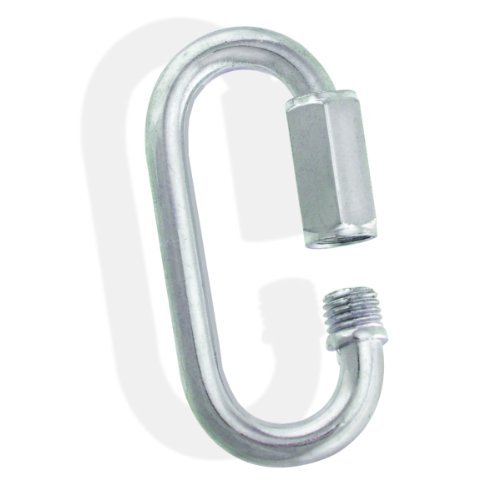 Zinc Galvanized Steel Quick Link with Threaded Nut for Chains, Ropes, Cables, Tie Downs
