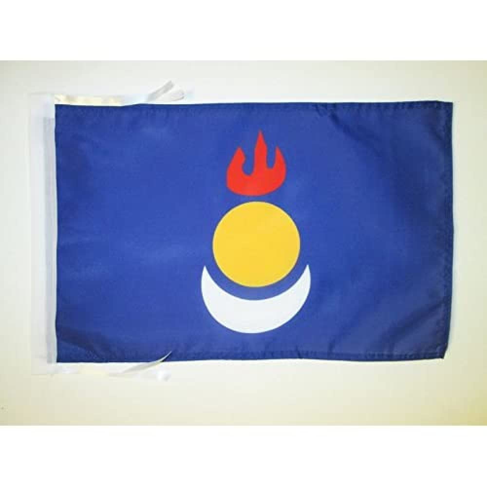 AZ FLAG - Inner Mongolia Autonomous Region Flag - 18'' x 12'' - 100% Polyester Nei Mongol Small Banner with Two Cords - Fade Resistant - Vivid Colors - 18x12 in - 45x30 Cm