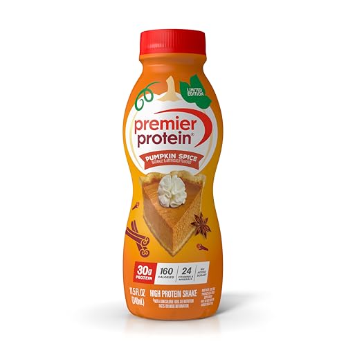 Premier Protein Shake Limited Edition Pumpkin Spice, 30g Protein 1g Sugar 24 Vi…