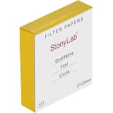 stonylab Qualitative Filter Paper, 125 mm Diameter Fast Speed Cellulose Filter Paper Circles, 25 Microns Particle Retention, 100 Packs