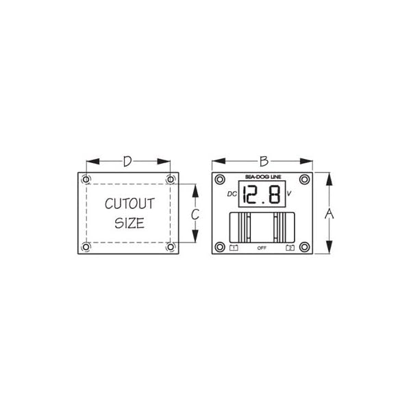 Sea-Dog-Wave-LED-Battery-Test-Rocker-Switch-Panel