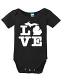 Michigan Love Onesie Funny Bodysuit Baby Romper