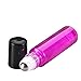 Olilia Glass Roll on Bottles with Metal Roller Balls, Essential Oils Key included 12 Pack of 10ml (Violet-Black Lids)