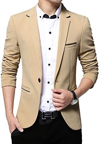 KIMILILY Sports Jacket for Men Slim Fit One Button Blazer Jackets Casual Suit Coats