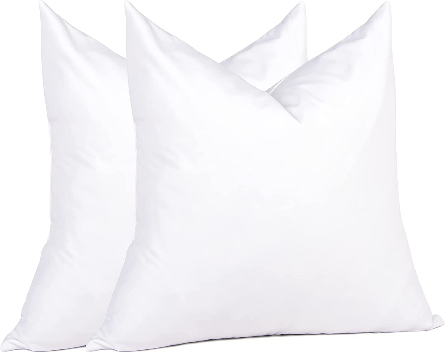 Photo 1 of puredown® Euro Pillow Inserts 24 x 24 (Pack of 2, White), Feather Down Pillow Stuffer, White Throw Pillows for Bed, Couch, and Cushion