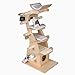 Good Life 63″ Modern Design Cat Tree House with Scratching Post Tower – Deluxe Solid Wood Indoor Furniture – 6 Floors Kitty Condo Climbing Play Center with Hammock Perch Cave and Ten Sisal Columnsthumb 2