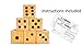 Giant Dice - Wooden Set for Yard & Lawn Games - Play Big Jumbo Yardzee & Yardkle at The Beach, Park, or Family Event
