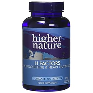 Higher Nature H Factors – Homocysteine & Heart Nutrients – 180 Vegicaps