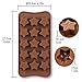 homEdge 15-Cavity Star Shaped Chocolate Mold, Set of 4PCS Non Stick Silicone Mold for Candy Chocolate Jelly, Ice Cube-Pay Attention to the Size