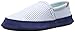 ACORN Women's Moc Summerweight Slipper, Blue Stripe, Large/8-9 M US