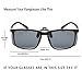 ELIVWR Nighttime Glasses for Men and Women, Anti Glare Eyewear Classic Round Night-driving Glasses (A6-Grey Polarized Lens+yellow Night-Vision Glasses)