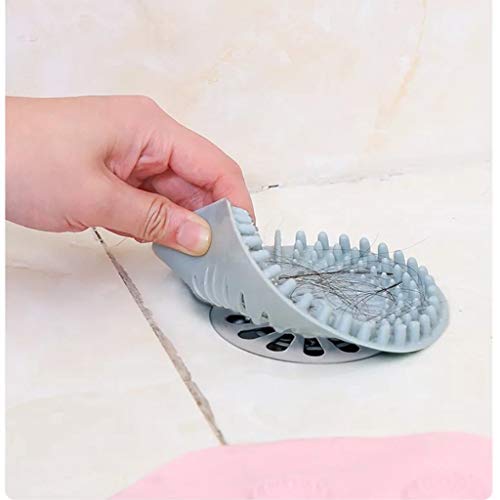 Samoii Hair Catcher Durable Silicone Shower Drain Covers Easy to Install and Clean Suit for Bathroom Bathtub and Kitchen 5 Pack