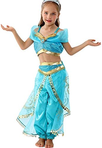 EGGPLANT Princess Jasmine Costume for Girls Toddler Kids Dress up /3T-8