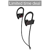 Kingstar Sweatproof Bluetooth Headphone, Wireless Sports Noise Cancelling Earbuds ,Superb Sound Quality Mic Earphones Iphone Mobile Phone Outdoor Activities Running Exercise Gym Headsets(black)