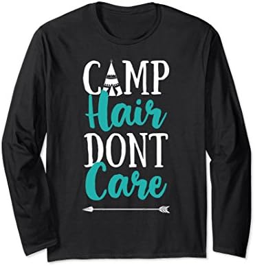 Unisex Camp Hair Don't Care T shirt Camping Camper Men Women Gift XL: Black