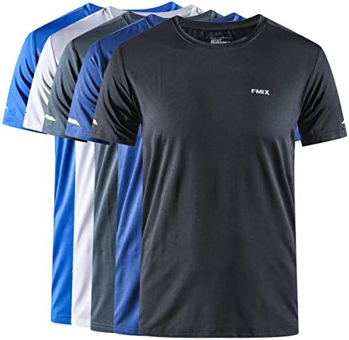 スポーツウェア Tシャツ メンズ 半袖 スポーツシャツ 吸汗速乾 通気性 反射素材デザイン 抗菌 防臭 1 5枚組