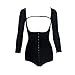 Shymay Women's Arm Compression Bodysuit Seamless Firm Control Butt Lift Body Shaper, Black, XX-Large