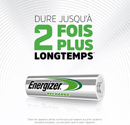 Recharge Unviersal - Piles Rechargeables AA (Lot de 4) - 1300 mAh NiMH - pré-chargées - Puissance Longue durée - 1000 Cycles - Emballage 100% Recyclable et sans Plastique