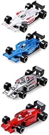 San Tokra 4Pcs Racing Cars Model Alloy Metal &amp; Plastic Toy Cars for Children Gift