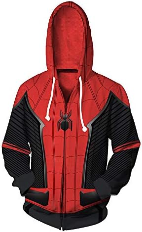 Moovi Unisex Superhero Cosplay Costume Hoodie Adult Sweatshirt Jacket