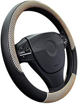 Maximaselect ハンドルカバー ステアリングカバー ホワイト Sサイズ 36 5 37 9cm 軽自動車 高級感 オールシーズン対応 握り感抜群 手触りよし 時間指定不可 本革 汚れにくい オシャレ