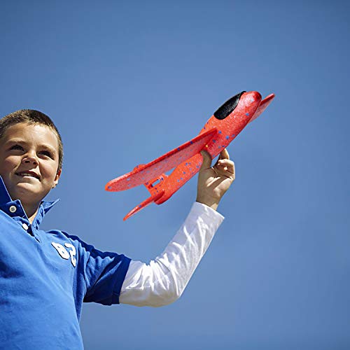 image for R HORSE 14.5inch Foam Airplanes + Parachute Toy Set, Manual Throwing O