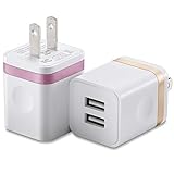HI-CABLE USB Wall Charger, 2-Pack 2.1A/5V Dual Port USB Plug Power Adapter Charging Block Charger Cube Compatible with Phone Xs Max/XR/Xs/X/ 8/7/ 6 Plus/5S, Pad, Samsung, Moto, HTC, LG and More
