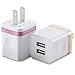 HI-CABLE USB Wall Charger, 2-Pack 2.1A/5V Dual Port USB Plug Power Adapter Charging Block Charger Cube Compatible with Phone Xs Max/XR/Xs/X/ 8/7/ 6 Plus/5S, Pad, Samsung, Moto, HTC, LG and More