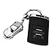 Key Chain Flashlight, Jobon Zinc Alloy Car Keychain with 2 Modes Bright LED Light, Exquisite Key Rings and Ideal Gift for Decor (Silver)