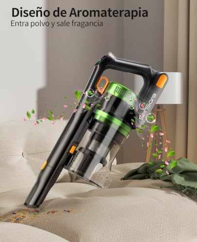Aspirador sem fios 600W/50KPA/65Min (Eco), aspirador sem fios de 1,8L com mangueira 1M, aromaterapia, luz LED verde, ecrã LED inteligente, para pelos de animais, carpetes, pisos, carro