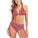 Leadmall Women Polka Dot Bikini Set – Ladies Vintage Halter Push Up High Waist Swimsuit – Two Piece Bathing Suitthumb 1
