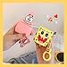 Airpods Case, 3D Cute Cartoon Airpods Cover Soft Silicone Rechargeable Headphone Cases,Shockproof Protective Premium Silicone Cover and Skin for Apple AirPods 1st/2nd Charging Case (Patrick Star)
