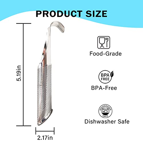 ILouxNei Tea infusers for Loose Tea, Tea Strainers for Loose Tea, 304 Stainless Steel Extra Fine Mesh Tea Diffuser, Long-Handle Tea Filter for Brew Tea, Coffee, Spices & Seasoning