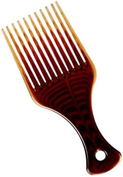 LuLyL Afro Hair Comb, Plastic Curly Hair amp; Wide Tooth Comb for Fashion Hair Style, Brown