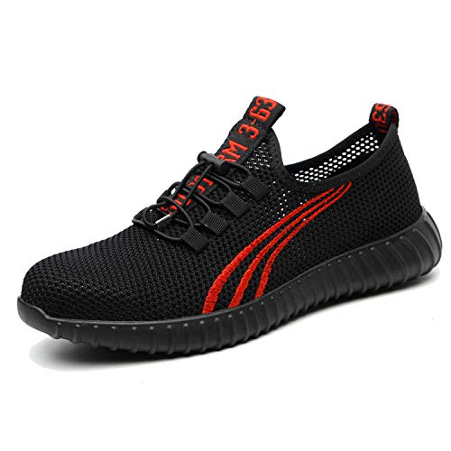 JACKSHIBO Steel Toe Indestructible Work Shoes for Men Women Lightweight Mesh Safety Industrial Construction Shoes