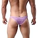 Binmer(TM)Men Underwear Lace T-back Low Waist Triangle Briefs Breathable Underpants (XL, Purple)