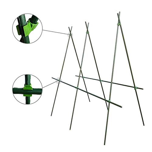 MTB Metal Garden Stakes 48 Inches (4 Ft), Steel Plant Stakes, Pack of