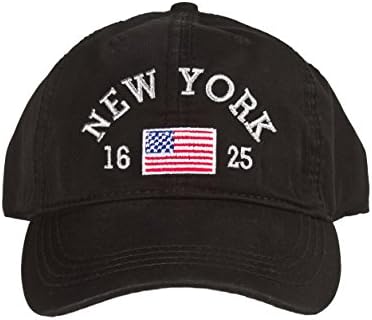 New York 1625 Vintage Baseball Cap (25 Styles Available) (Black/Silver)