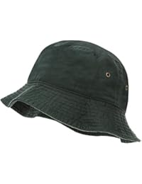 Bandana.com 100% Cotton Bucket Hat for Men, Women, Kids - Hunter Green - Single Piece - Small/Medium - Summer Cap Fishing Hat