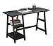 Convenience Concepts Designs2Go Trestle Desk with Shelves, 47