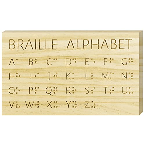 Braille Alphabet Board Wood Braille Fingerboard Alphabet Board Educational Braille Teaching