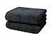 Salon Towels, Super Soft, Maximum Absorbency - For Hair Drying, 100% Microfiber Towels for Face, Hands, Body or Gym - 16” x 27” Pack of 2, Black - HairDay Care