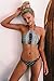 CUPSHE Women's Black Lace Up Halter Padding Bikini Set (L)
