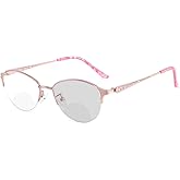 laureles/Photochromic Bifocal Reading Glasses Women's Sun Glasses Fashion Transition Metal Frame Presbyopia Female