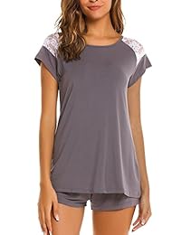 Avidlove - Conjunto de pijamas de manga corta para mujer, 2 piezas, para dormir (S-XXL)