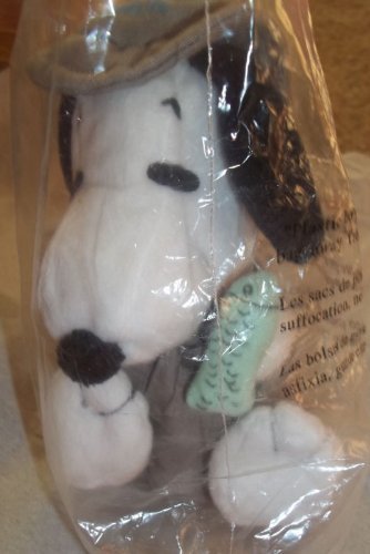 Metlife Peanuts Snoopy Fisherman with Pole, Fish, Tackle Box