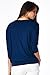 Women's Solid Color Dolman 3/4 Sleeve Pullover Tee Shirt Top Blouse (Large, Navy)