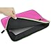 11.6-12.2 inch Tablet Sleeve, Evecase 11.6~12.2 inch Tablet/Notebook/Chromebook/Ultrabook Sleeve, Ultra-Portable Neoprene Zipper Carrying Case Bag with Accessory Pocket - Hot Pink/Green Trim